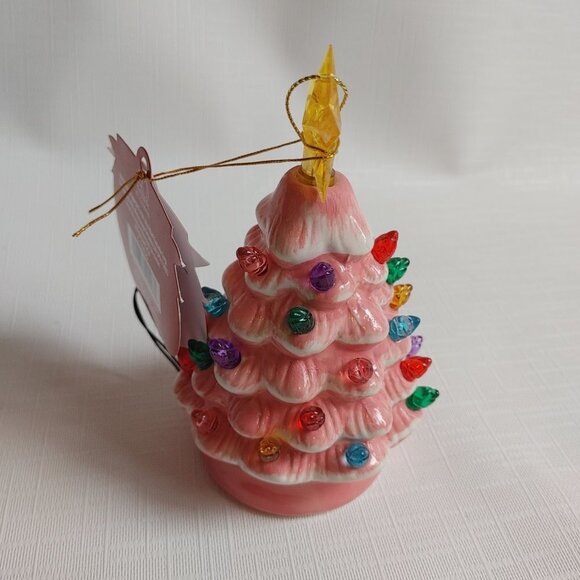 Mr. Christmas 5" Nostalgic Ceramic Lit Tree Ornament, PINK, Christmas or… - Picture 5 of 6